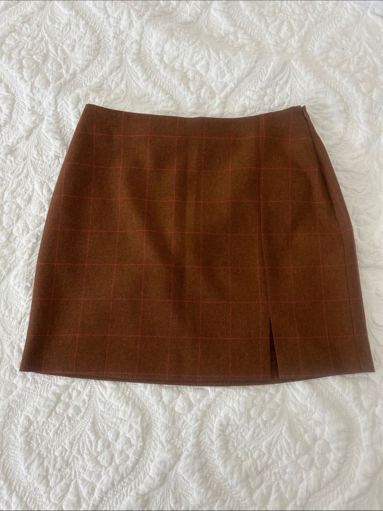 Leith Dresses & Skirts - Leith Brown Windowpane Mini Skirt